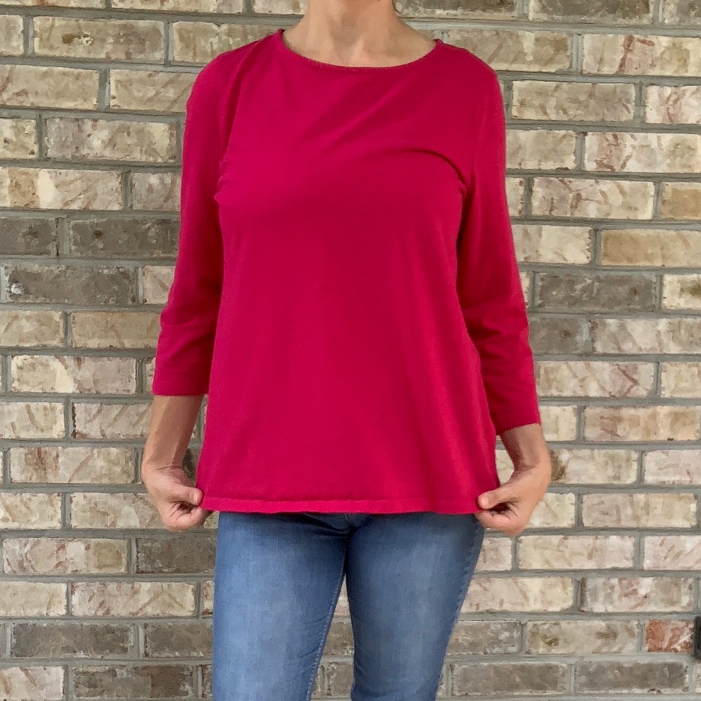 Pretty Pink 3/4 Sleeve Blouse by Talbots